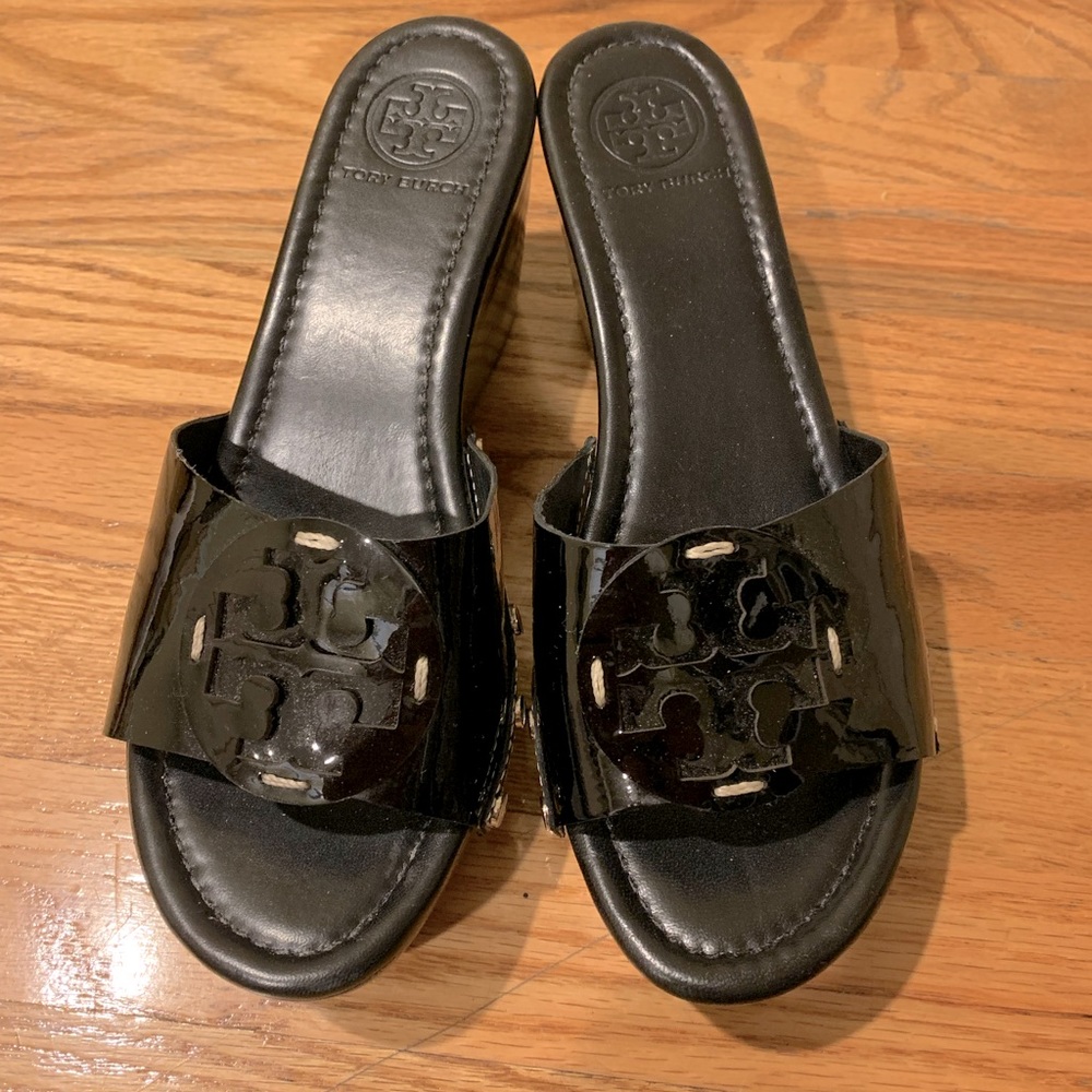 Tory Burch Patent Leather Wedge